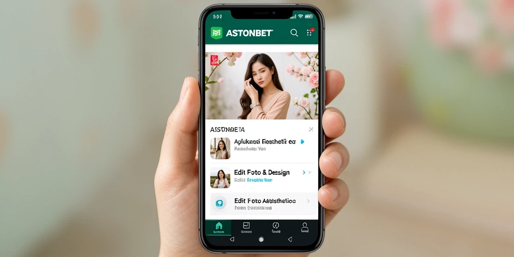 Tampilan antarmuka aplikasi Edit Foto Aesthetic ASTONBET yang menarik dan intuitif.
