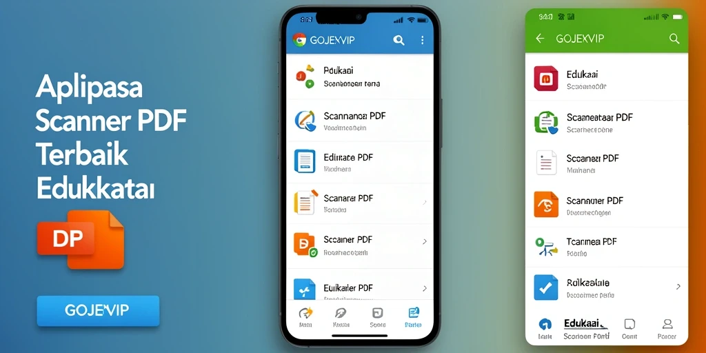 Antarmuka GOJEKVIP yang menampilkan fitur Scanner PDF.