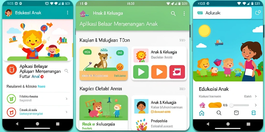 Antarmuka H03 yang ramah anak, penuh warna dan interaktif.