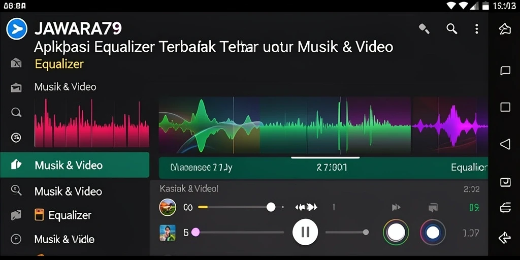 Screenshot utama JAWARA79 menampilkan antarmuka Equalizer yang canggih.