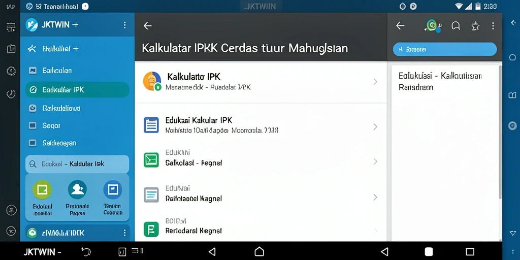 Tampilan antarmuka JKTWIN yang sederhana dan intuitif.