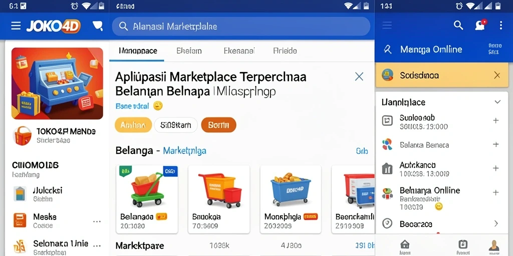 Tampilan antarmuka aplikasi JOKO4D untuk belanja online.