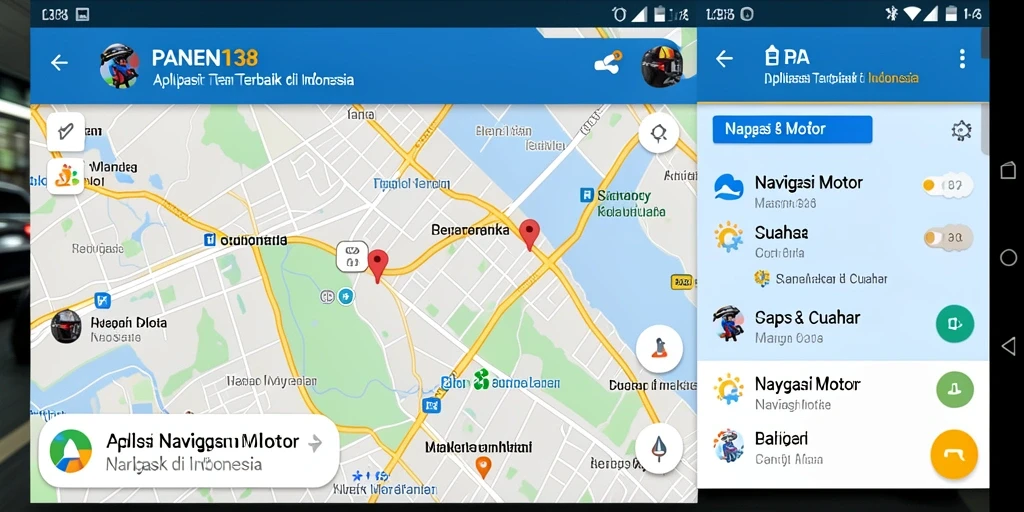 Tampilan antarmuka aplikasi <strong>PANEN138</strong> yang mudah digunakan dan informatif untuk navigasi motor.