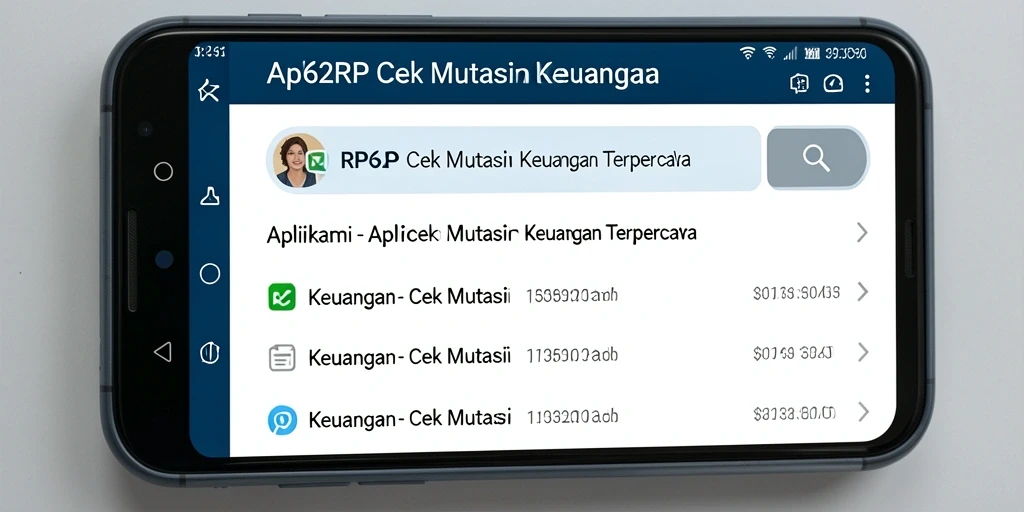 Antarmuka utama RP62RP menampilkan informasi mutasi dengan jelas.