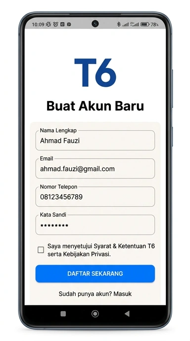 Registrasi Akun T6 untuk Pengguna Android Indonesia